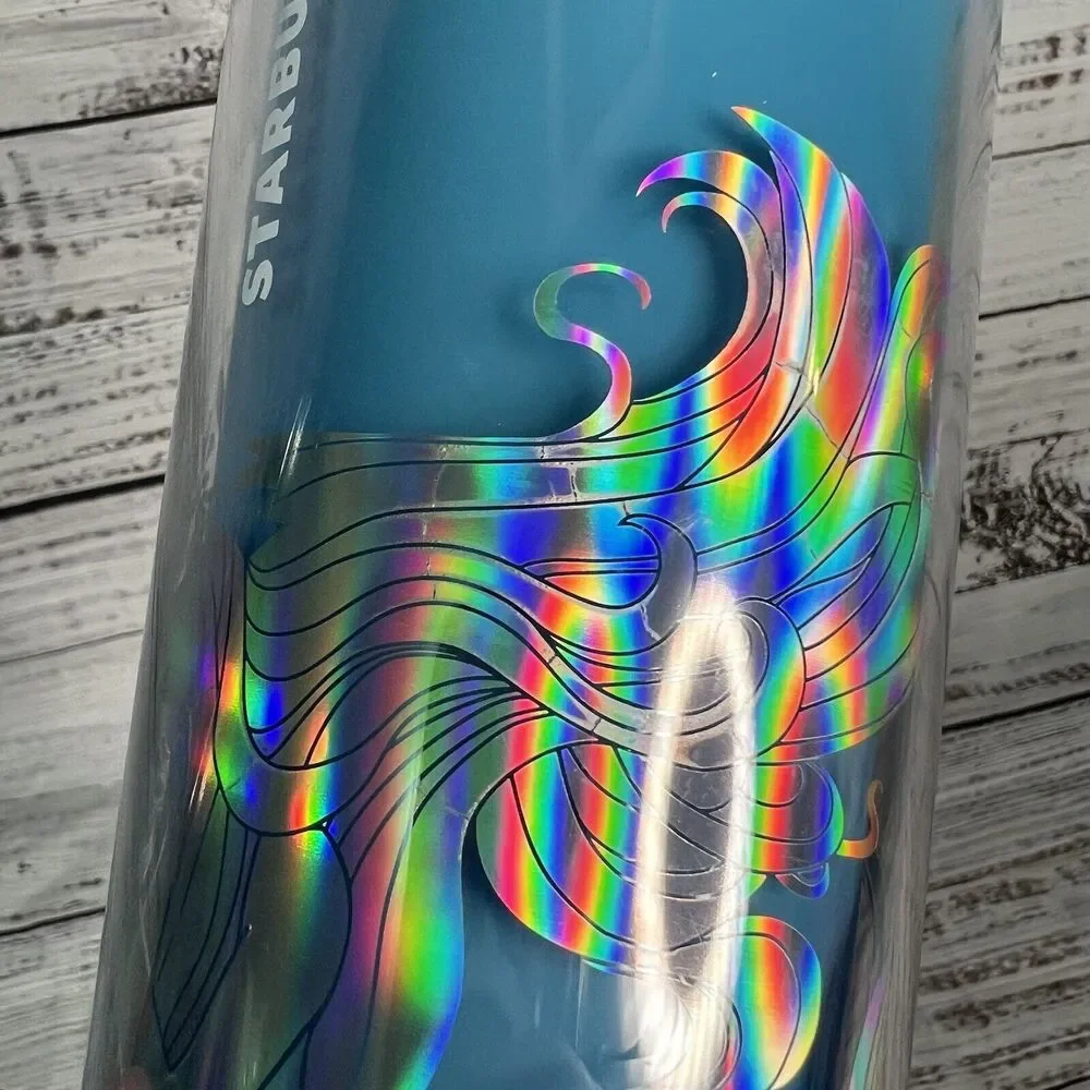 Starbucks Christmas 2021 Blue Mermaid 24oz‎ Siren Tumbler COLOR CHANGING